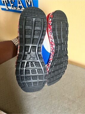 Puma jamming Sneakers in Blue, White & Red Speckle… Ready for the holiday!